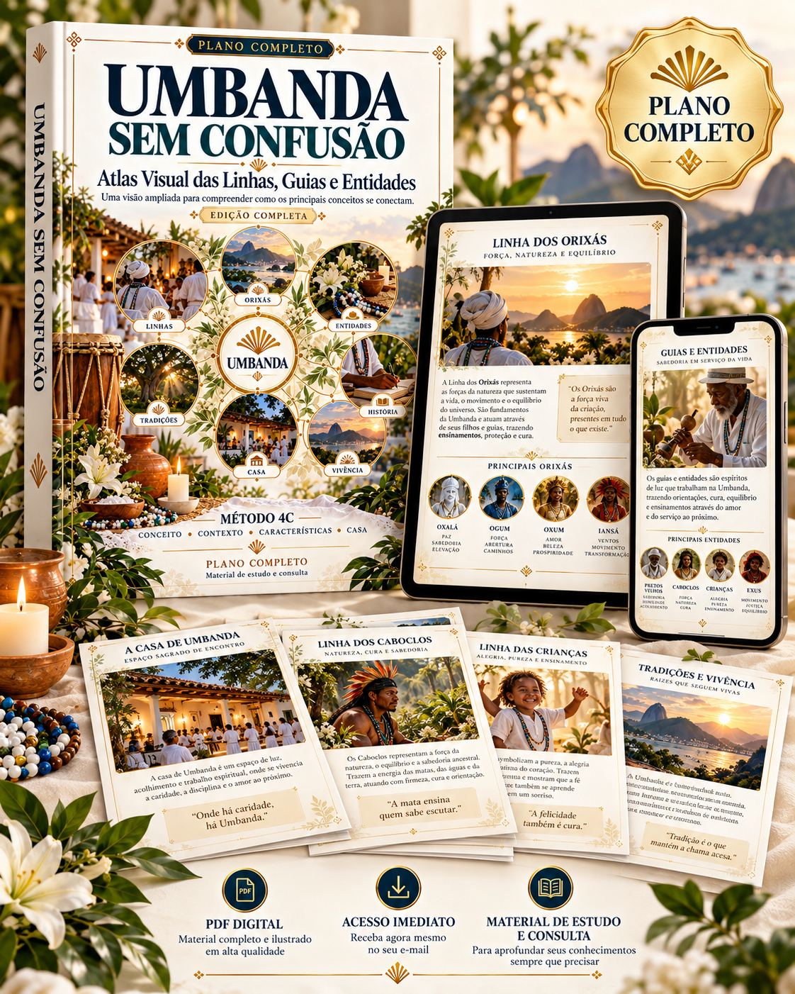 Mockup do material Umbanda Sem Confus&atilde;o